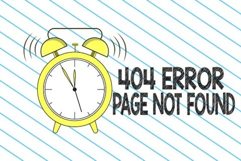 Writing note showing 404 Error Page Not Found. Business photo showcasing Webpage Stock-Illustration