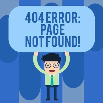 Writing note showing 404 Error Page Not Found. Business photo showcasing Webpage Stock-Illustration