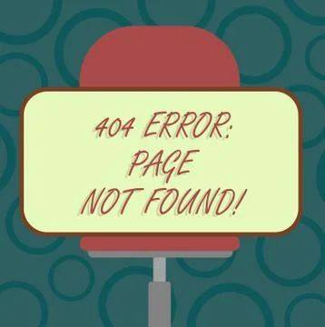 Writing note showing 404 Error Page Not Found. Business photo showcasing Webpage Stock-Illustration