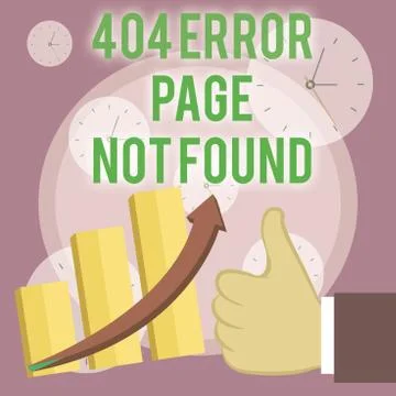 Writing note showing 404 Error Page Not Found. Business photo showcasing Webpage Stock-Illustration