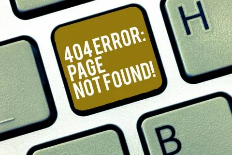Writing note showing 404 Error Page Not Found. Business photo showcasing Webpage Stock-Fotos