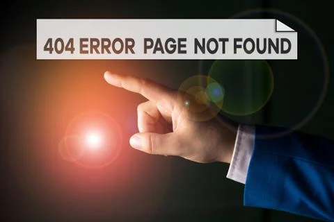 Writing note showing 404 Error Page Not Found. Business photo showcasing Webpage Stock-Fotos