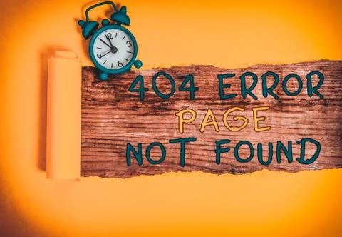 Writing note showing 404 Error Page Not Found. Business photo showcasing Webpage Stock-Fotos
