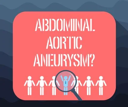 Writing note showing Abdominal Aortic Aneurysmquestion. Business photo Illustrazione stock