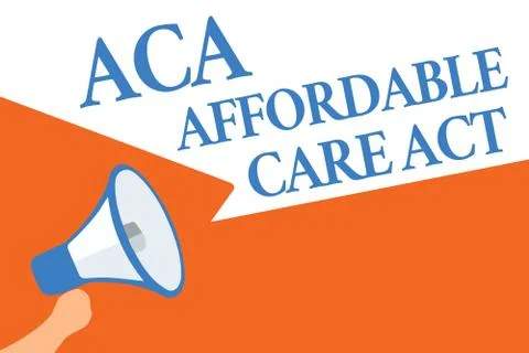 Writing note showing Aca Affordable Care Act. Business photo showcasing provi Stock Illustration