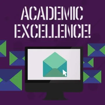 Writing note showing Academic Excellence. Business photo showcasing Achieving イラスト素材