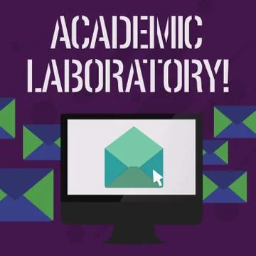 Writing note showing Academic Laboratory. Business photo showcasing where イラスト素材