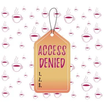 Writing note showing Access Denied. Business photo showcasing error message Stock-Illustration