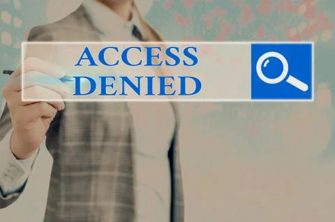 Writing note showing Access Denied. Business photo showcasing error message Stockfoto's