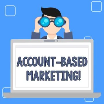 Writing note showing Account Based Marketing. Business photo showcasing strat Stock Illustration