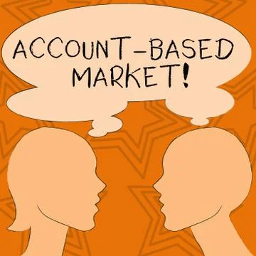 Writing note showing Account Based Market. Business photo showcasing resources Stock Illustration