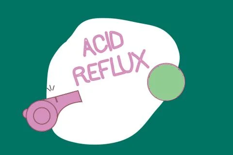 Writing note showing Acid Reflux. Business photo showcasing Condition where acid 스톡 일러스트