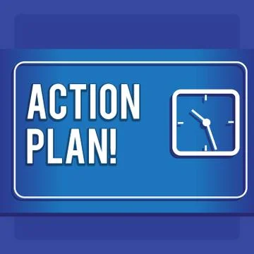 Writing note showing Action Plan. Business photo showcasing proposed strategy イラスト素材