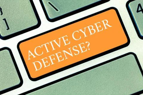 Writing note showing Active Cyber Defensequestion. Business photo showcasing 스톡 사진
