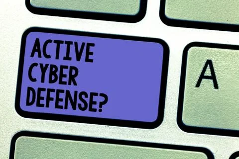 Writing note showing Active Cyber Defensequestion. Business photo showcasing 스톡 사진