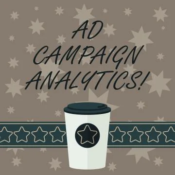 Writing note showing Ad Campaign Analytics. Business photo showcasing monitor Stock Illustration