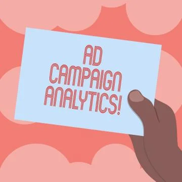Writing note showing Ad Campaign Analytics. Business photo showcasing monitor Stock Illustration
