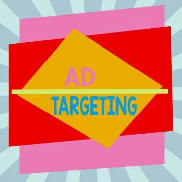 Writing note showing Ad Targeting. Business photo showcasing target the most Stock Illustration