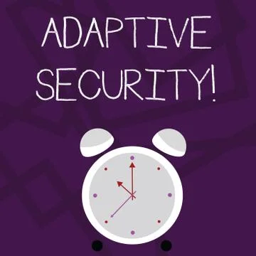 Writing note showing Adaptive Security. Business photo showcasing analyzes Stockillustratie