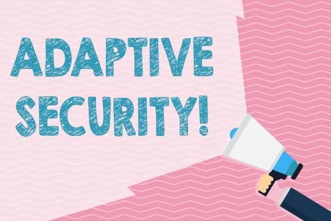 Writing note showing Adaptive Security. Business photo showcasing analyzes イラスト素材
