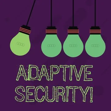 Writing note showing Adaptive Security. Business photo showcasing analyzes イラスト素材