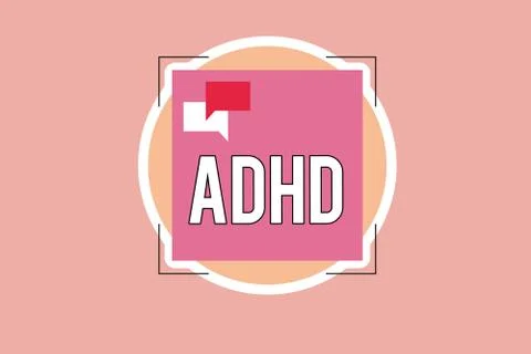 Writing note showing Adhd. Business photo showcasing Mental health disorder of Stock Illustration