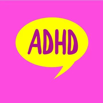 Writing note showing Adhd. Business photo showcasing Mental health disorder of Stock Illustration