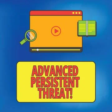 Writing note showing Advanced Persistent Threat. Business photo showcasing 스톡 일러스트