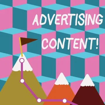 Writing note showing Advertising Content. Business photo showcasing Distributing Illustrazione stock