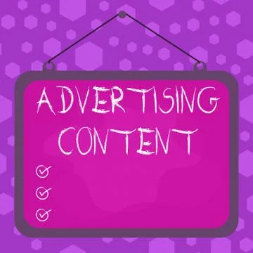 Writing note showing Advertising Content. Business photo showcasing Distributing Stock Illustration