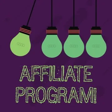 Writing note showing Affiliate Program. Business photo showcasing automated Stock Illustration