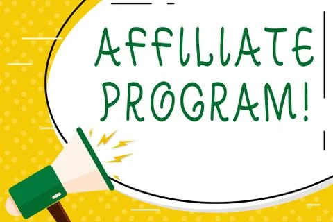 Writing note showing Affiliate Program. Business photo showcasing automated Stock Illustration