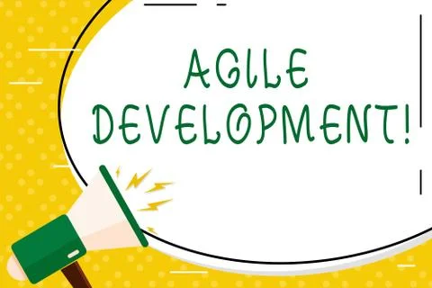 Writing note showing Agile Development. Business photo showcasing alliance 스톡 일러스트