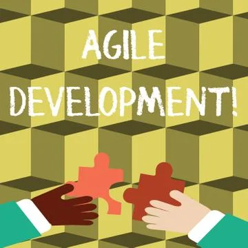 Writing note showing Agile Development. Business photo showcasing alliance 스톡 일러스트