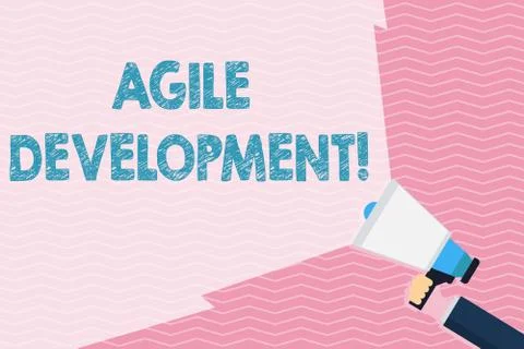 Writing note showing Agile Development. Business photo showcasing alliance Illustrazione stock