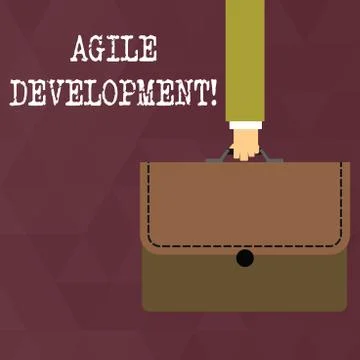 Writing note showing Agile Development. Business photo showcasing alliance Illustrazione stock
