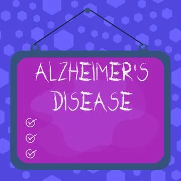Writing note showing Alzheimer S Is Disease. Business photo showcasing Advanced Stock Illustration