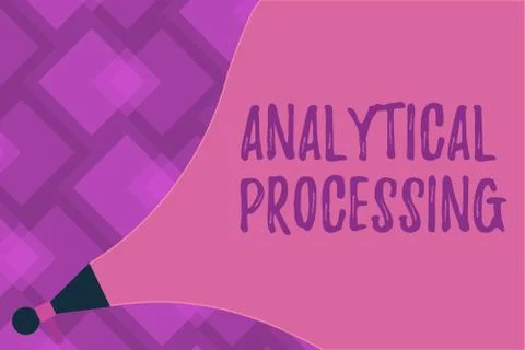 Writing note showing Analytical Processing. Business photo showcasing easily  Illustrazione stock