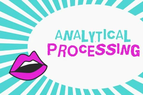 Writing note showing Analytical Processing. Business photo showcasing easily Stock Illustration