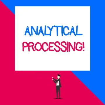 Writing note showing Analytical Processing. Business photo showcasing easily Stock Illustration