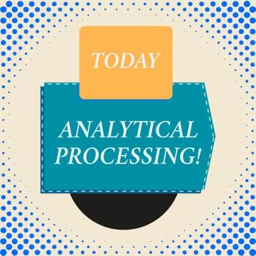 Writing note showing Analytical Processing. Business photo showcasing easily Stockillustratie