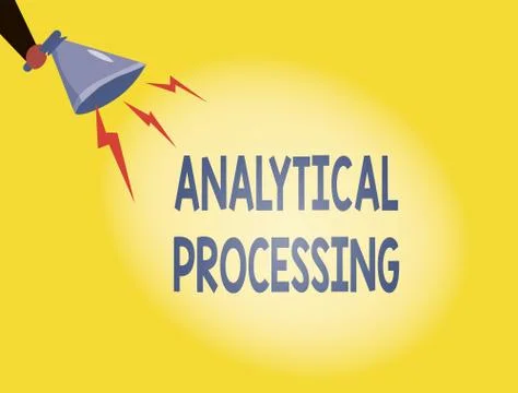 Writing note showing Analytical Processing. Business photo showcasing easily Illustrazione stock