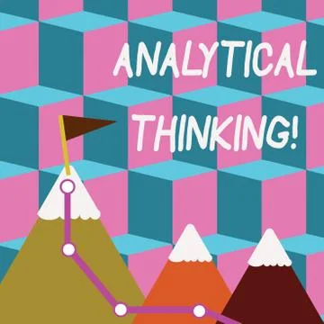 Writing note showing Analytical Thinking. Business photo showcasing break down Illustrazione stock