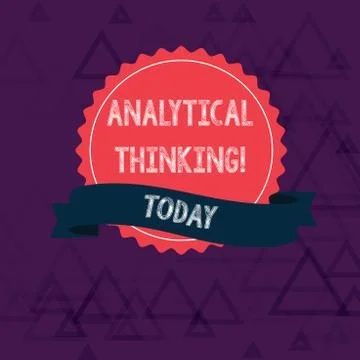 Writing note showing Analytical Thinking. Business photo showcasing break down Stock Illustration