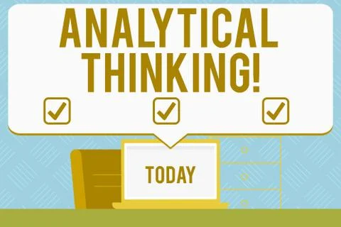 Writing note showing Analytical Thinking. Business photo showcasing break down 스톡 일러스트