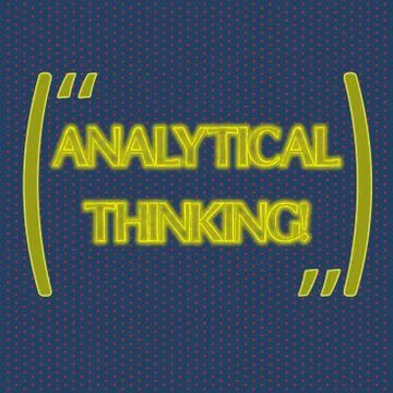 Writing note showing Analytical Thinking. Business photo showcasing break down Stockillustratie