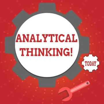 Writing note showing Analytical Thinking. Business photo showcasing break down Illustrazione stock
