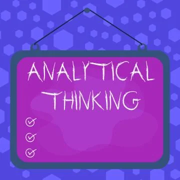 Writing note showing Analytical Thinking. Business photo showcasing break down Illustrazione stock