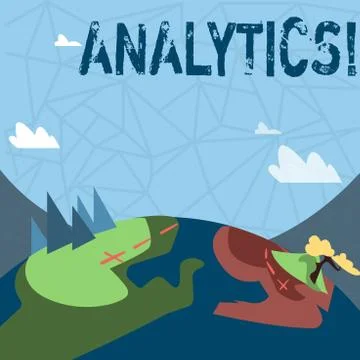 Writing note showing Analytics. Business photo showcasing Data Analysis Stock Illustration