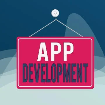 Writing note showing App Development. Business photo showcasing the act or Stock Illustration